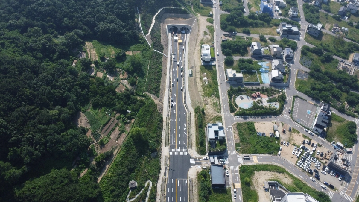 인천 연수구 소암마을~대건고교 도로. 인천시 제공
