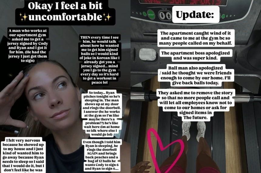 집까지 찾아와 사인 요청한 남성에 불편함 호소한 헤일리 브룩. SNS 캡처