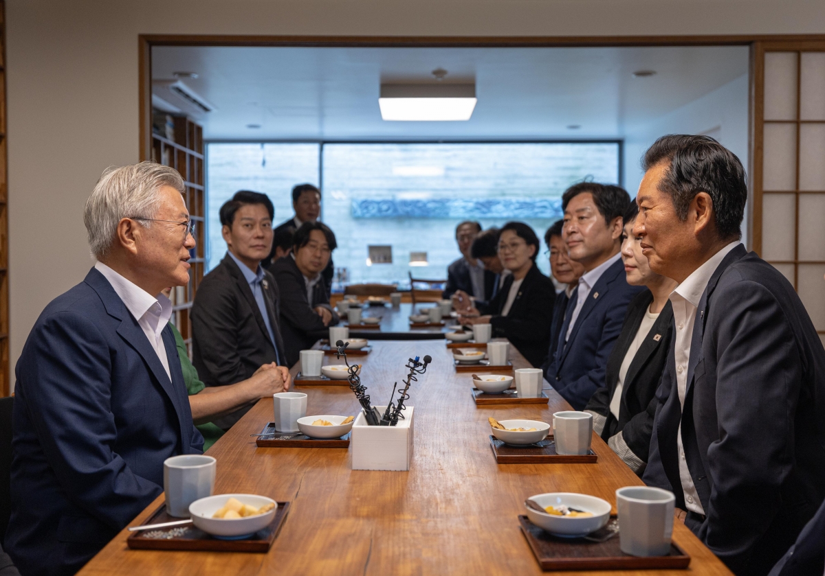 정청래, 文 전 대통령 예방