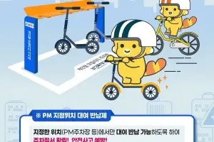 화성시, 개인형 이동장치(PM) 지정 위치 대여 반납제 시행···경기도 최초