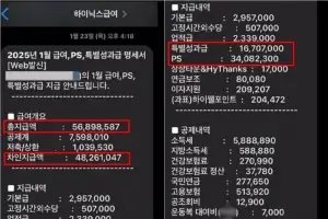 “월급이 5600만원” 국내 대기업 ‘이곳’ 급여명세서 공개됐다