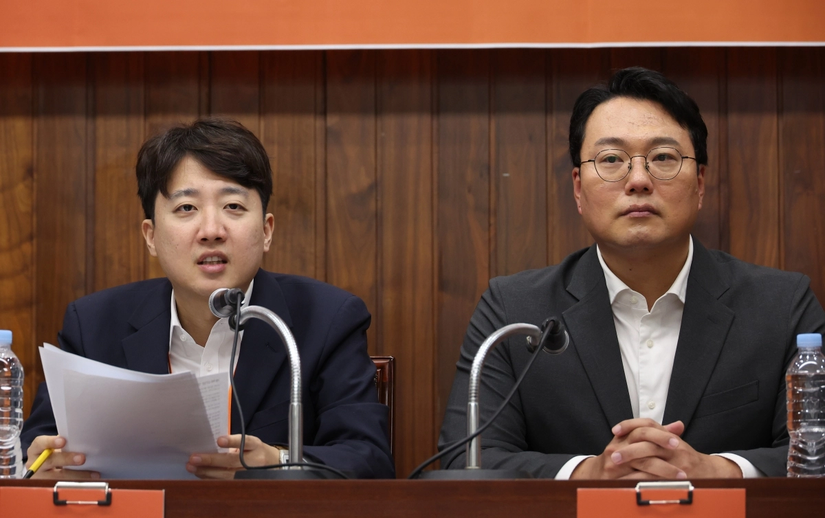 개혁신당 언론인 연찬회서 발언하는 이준석 대표