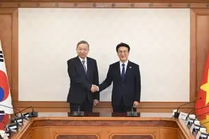 김민석 국무총리, 방한 중인 베트남 당 서기장과 만남