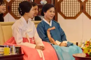[포토] 이재명 대통령·또 럼 베트남 당 서기장 부부 차담
