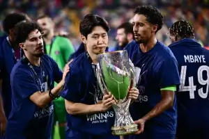 주전 경쟁 청신호, 이강인 교체 투입 후 왼발로 추격 골 ‘쾅’…PSG 사상 첫 슈퍼컵 우승