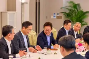 [포토] 이재명 대통령, 미일 순방 경제인 간담회