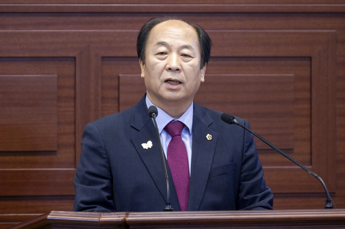 25일 제357회 임시회 제1차 본회의에서 발언중인 박선하 의원. 경북도의회 제공