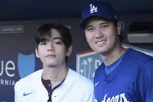[포토] BTS 뷔, 오타니와 빛나는 투 샷