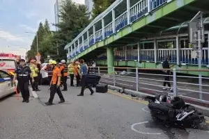 오토바이·SUV 충돌 20대 배달기사 사망… 좌회전 신호서 직진하다