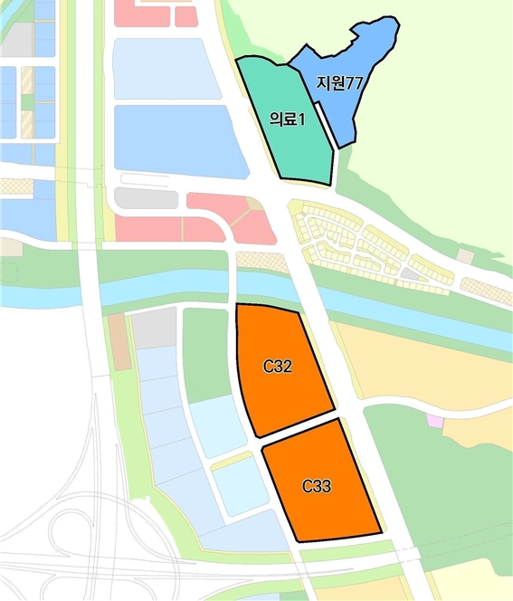 화성 동탄2 종합병원 위치도