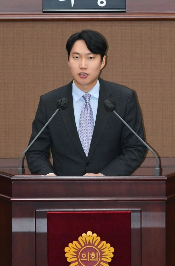 지난달 29일 열린 서울시의회 제332회 임시회 본회의에서 5분 자유발언을 하는 김규남 의원