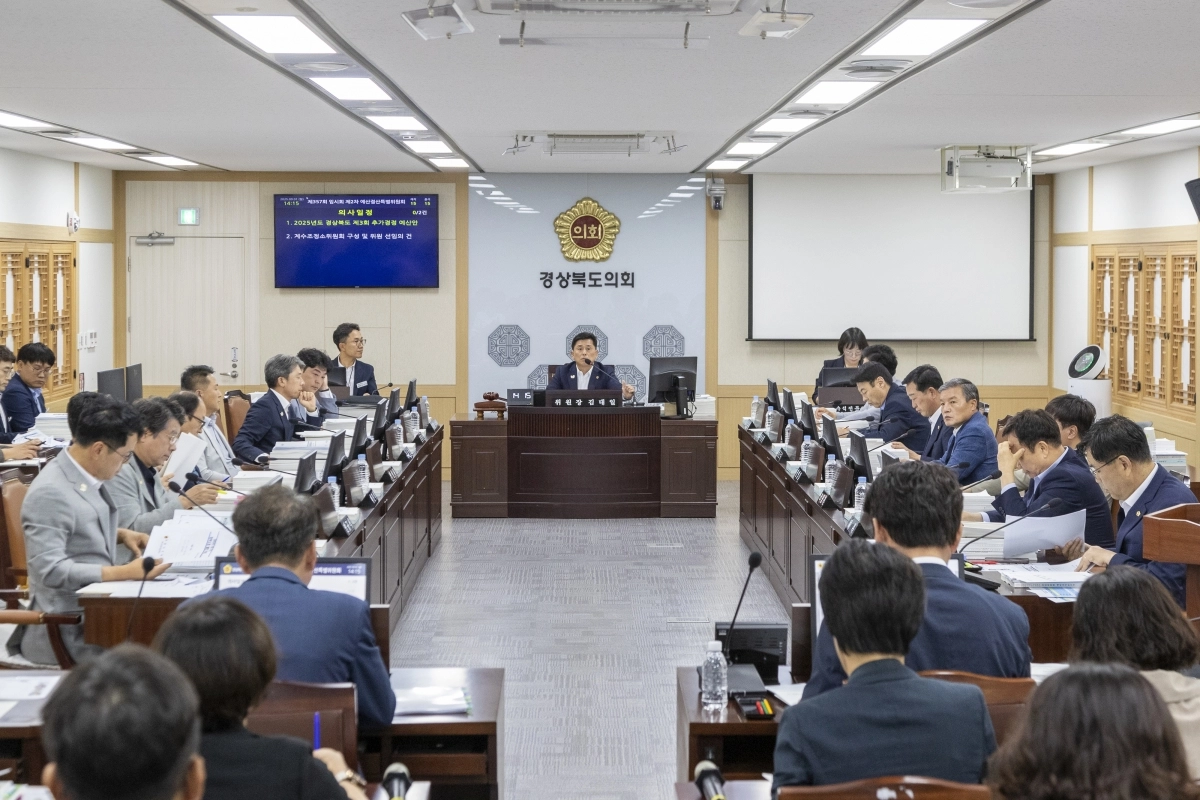 경북도의회 예산결산특별위원회(위원장 김대일) 회의 전경. 경북도의회 제공