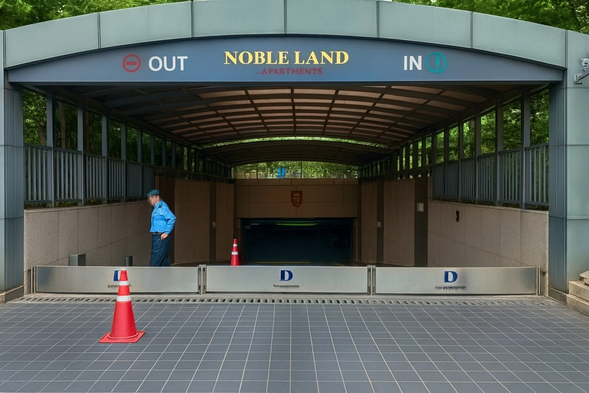 아파트 주차장 물막이판.  전남도 제공