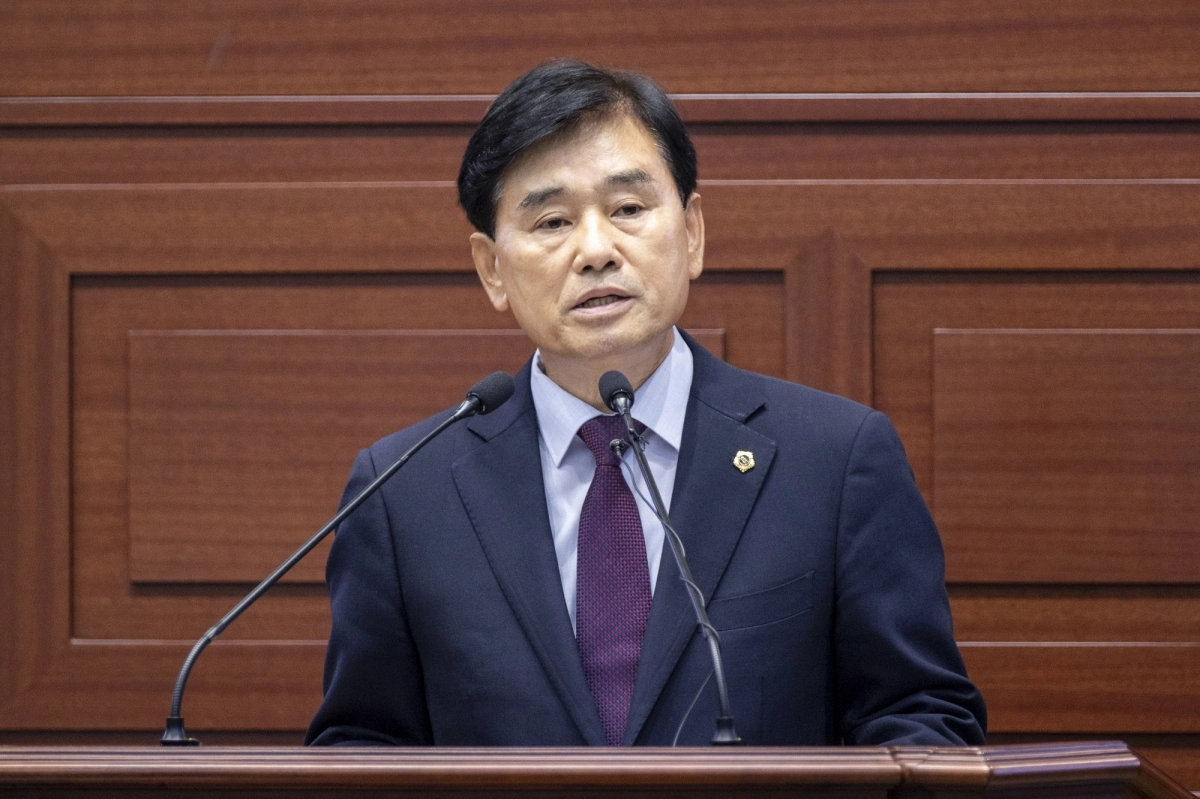 4일 개의된 제357회 임시회 제2차 본회의에서 5분 자유발언을 하는 김용현 의원. 경북도의회 제공