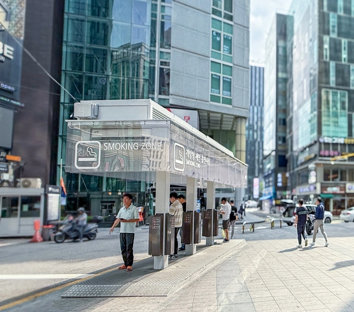 개방형 제연 흡연시설. 서초구 제공