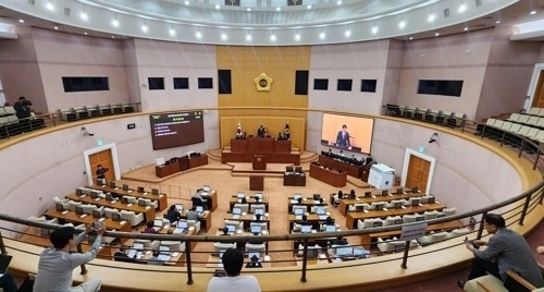 대전시의회 본회의장. 대전 연합뉴스