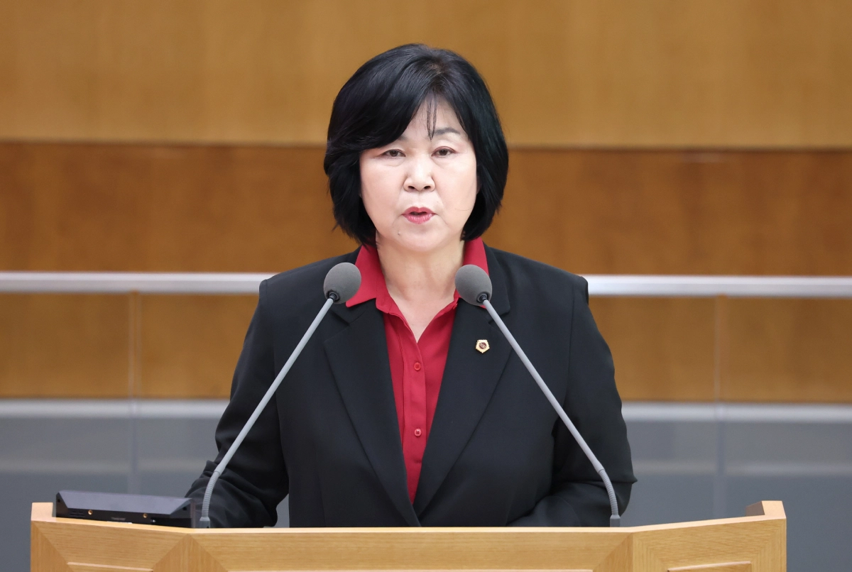 심홍순 의원이 9월 8일 열린 제386회 임시회 제2차 본회의에서 5분 자유발언을 하고 있다. (사진=경기도의회)