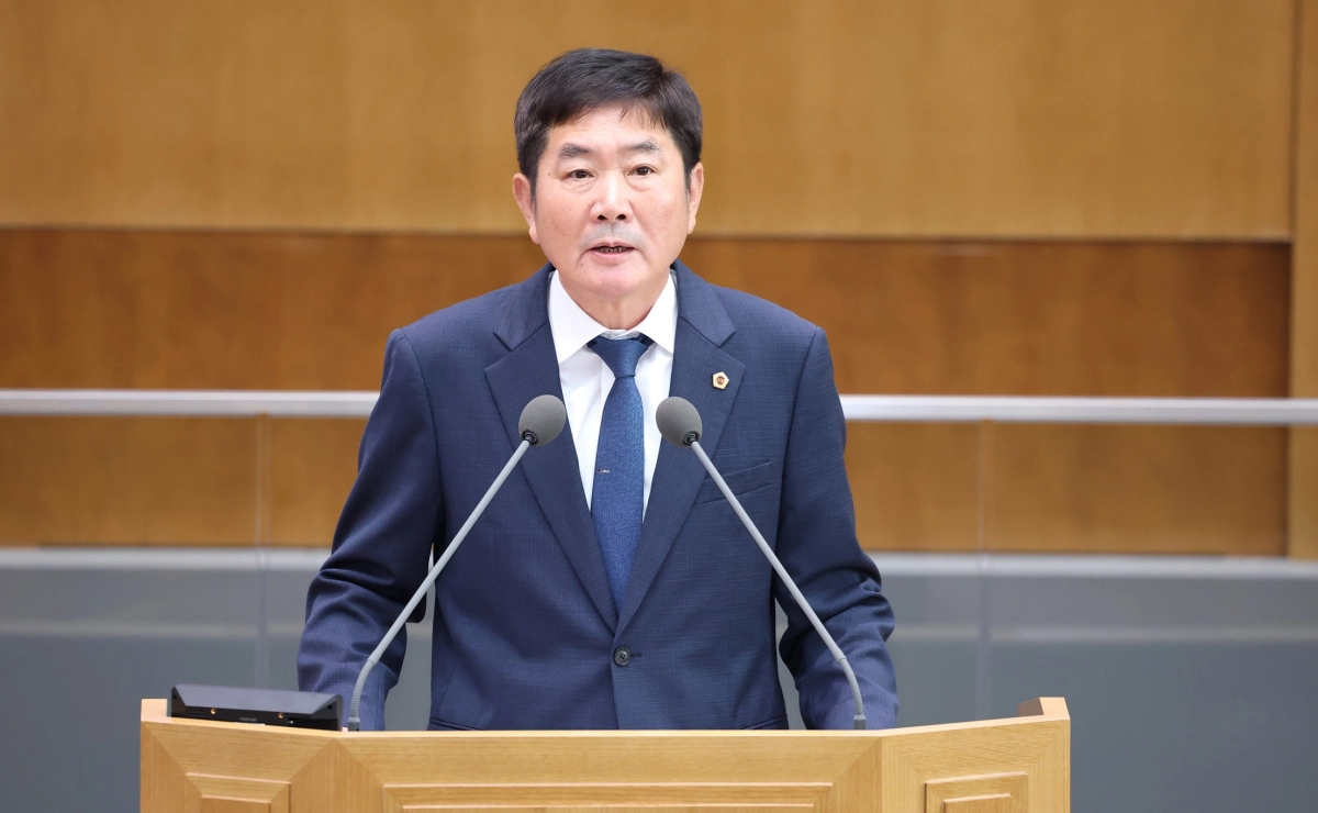 조용호 의원(문화체육관광위원회)이 9월 8일 열린 경기도의회 제386회 임시회 제2차 본회의에서 5분 자유발언을 하고 있다. (사진=경기도의회)