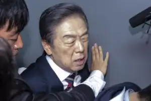 [포토] ‘기자회견 항의받는’ 김형석 독립기념관장