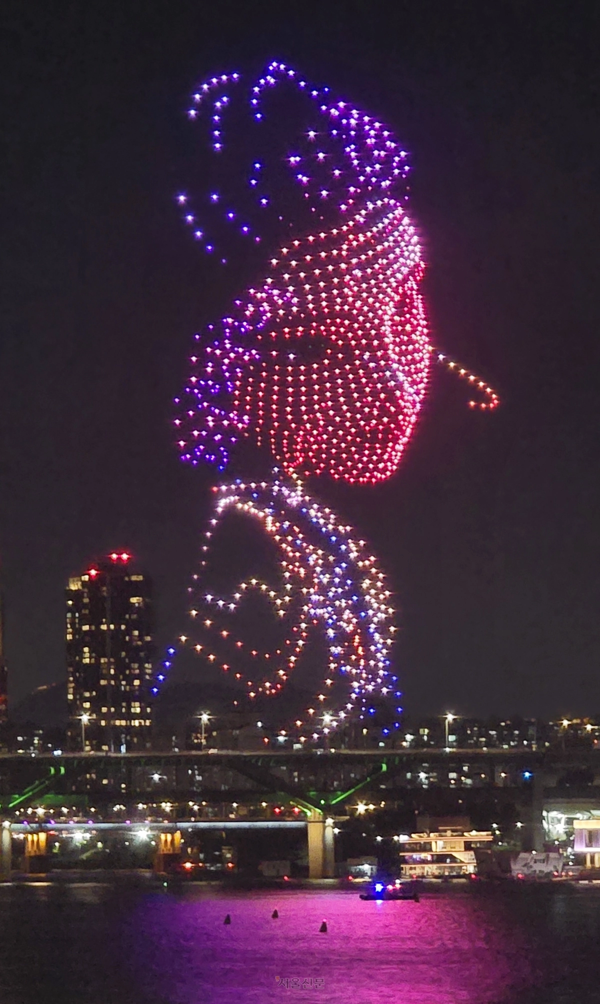 ‘케데헌’ 등장한 한강 불빛 공연