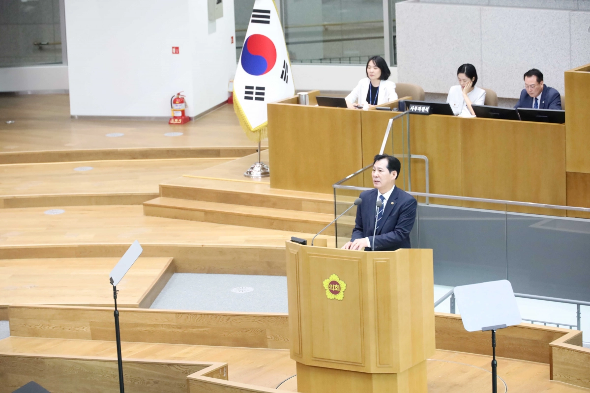 9월 9일 열린 제386회 임시회 제3차 본회의에서 5분 자유발언 중인 안전행정위원회 이영봉 의원. (사진=경기도의회)
