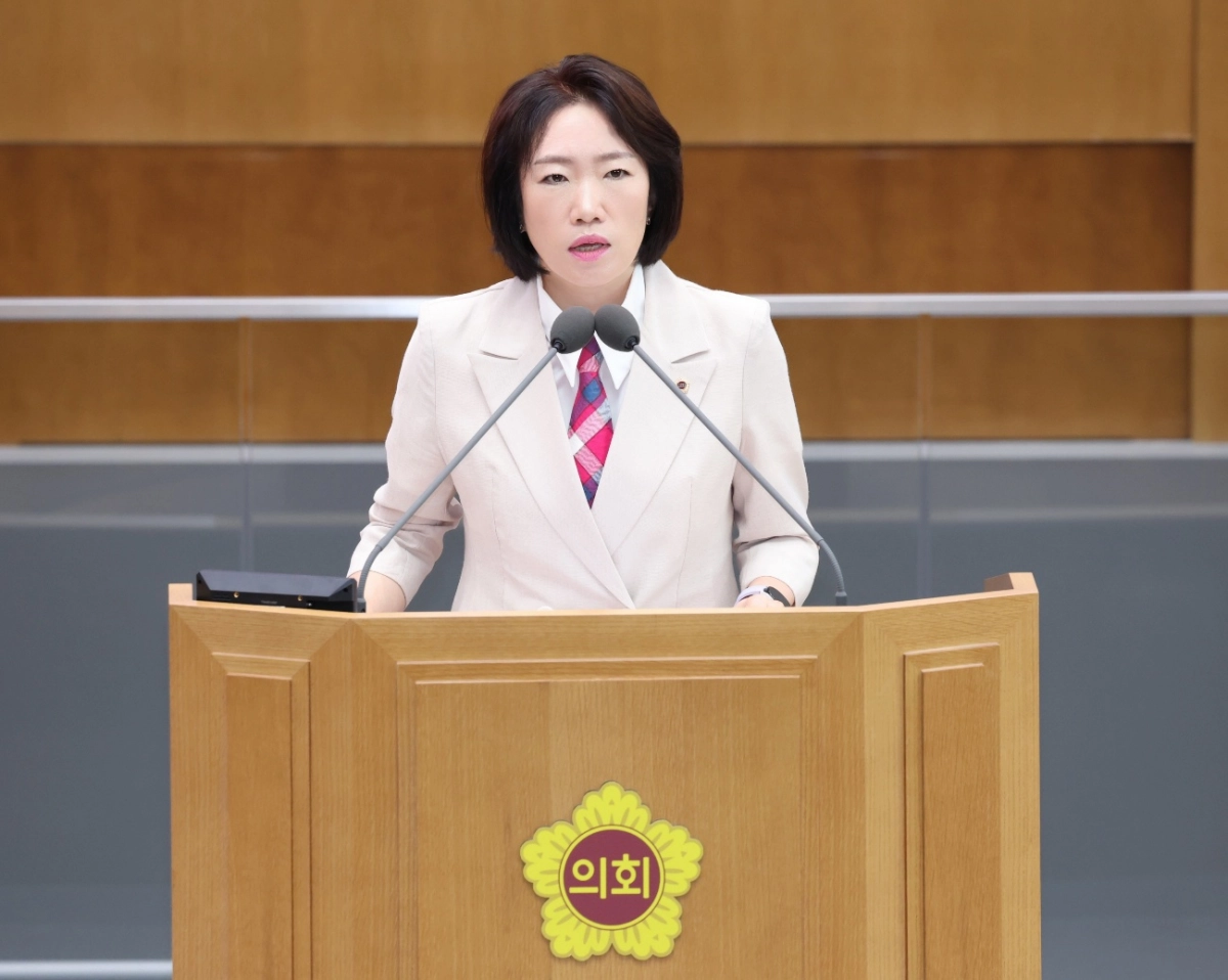 9월 9일 제386회 경기도의회 임시회 제3차 본회의에서 도정질문을 하고 있는 기획재정위원회 이혜원 의원. (사진=경기도의회)