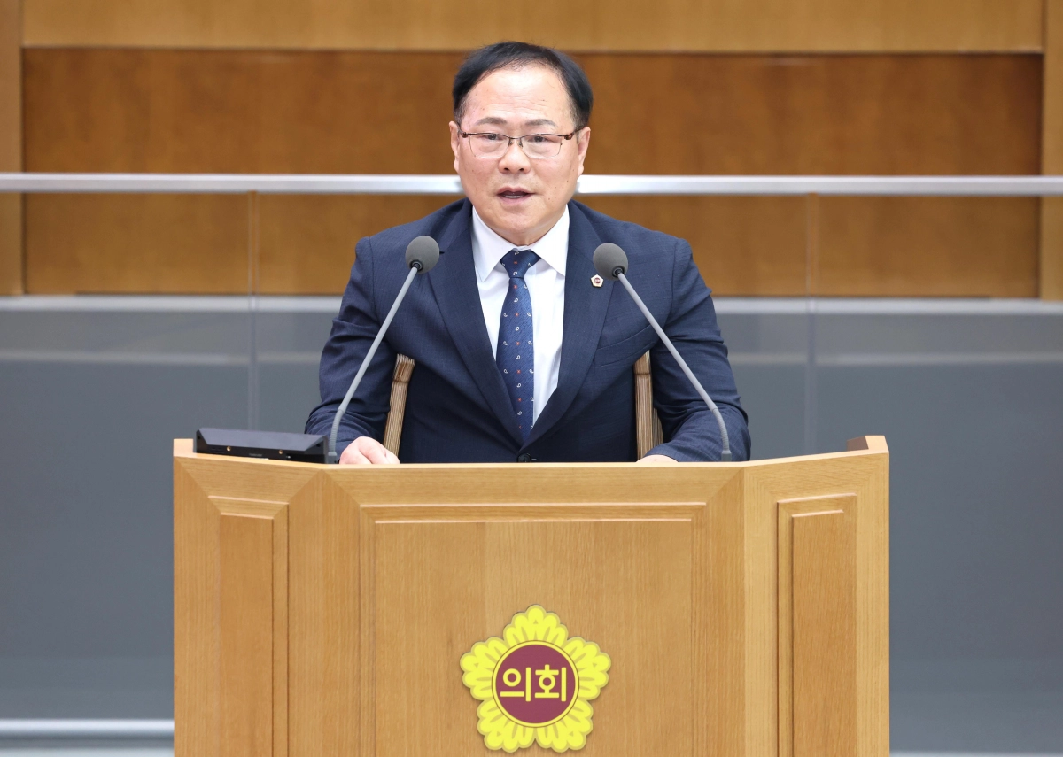9월 9일 열린 제386회 임시회 제3차 본회의에서 5분 자유발언 진행중인 보건복지위원회 박재용 의원. (사진=경기도의회)