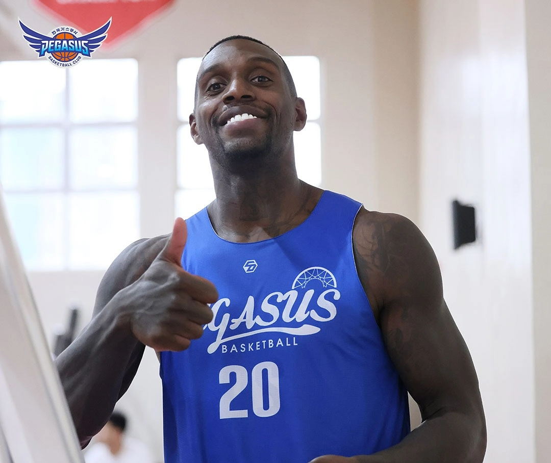 지난달 25일 필리핀에서 전지훈련 중인 대구 한국가스공사 라건아. 대구 한국가스공사 소셜미디어