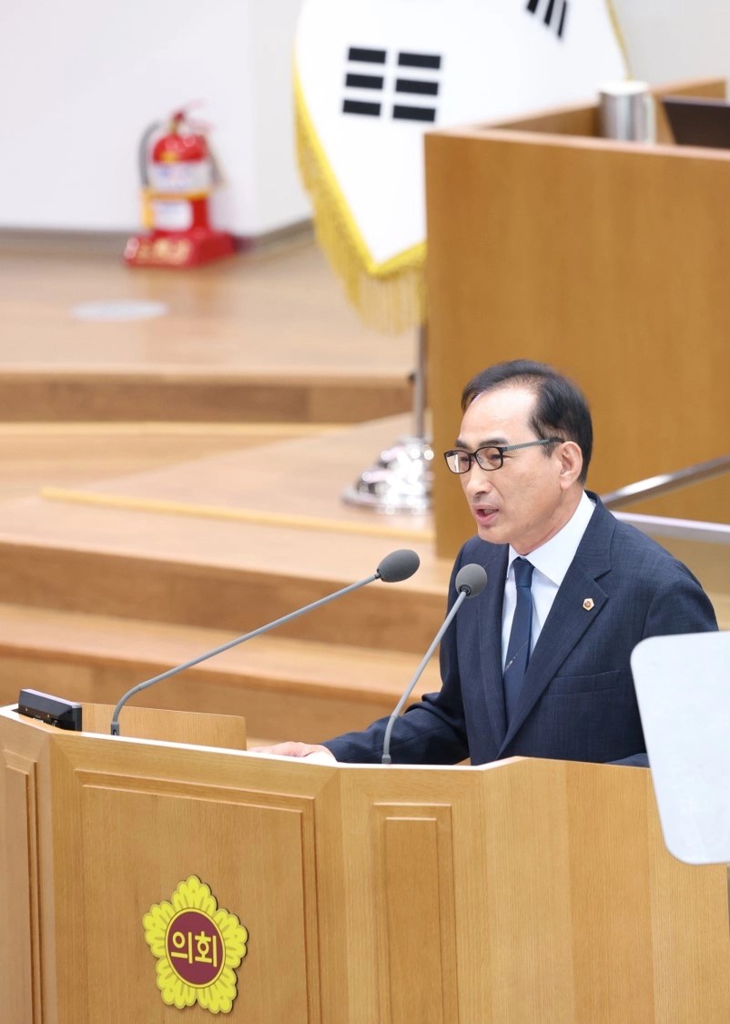 농정해양위원회 김창식 부위원장. 9월 9일 제3차 본회의에서 도정 질의를 통해 도민 생활 4대 현안에 대해 집중적으로 질의. (사진=경기도의회)