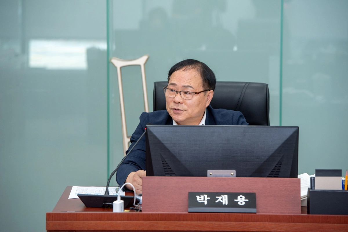 박재용 보건복지위원회 위원. 9월 11일 열린 제386회 임시회 보건복지위원회 2025년도 추가경정 예산안 심의에서 현장 의견 반영한 장애인 복지와 보건 정책 예산 신중한 편성 강조. (사진=경기도의회)