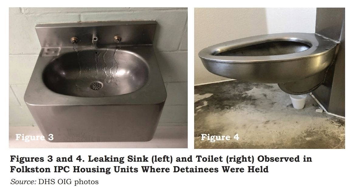 한국인 구금된 미국 이민 당국 시설 내부