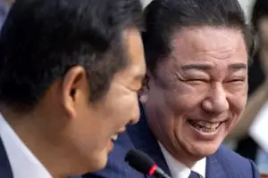 [포토] 정청래 사과 발언에, ‘활짝웃는 김병기’