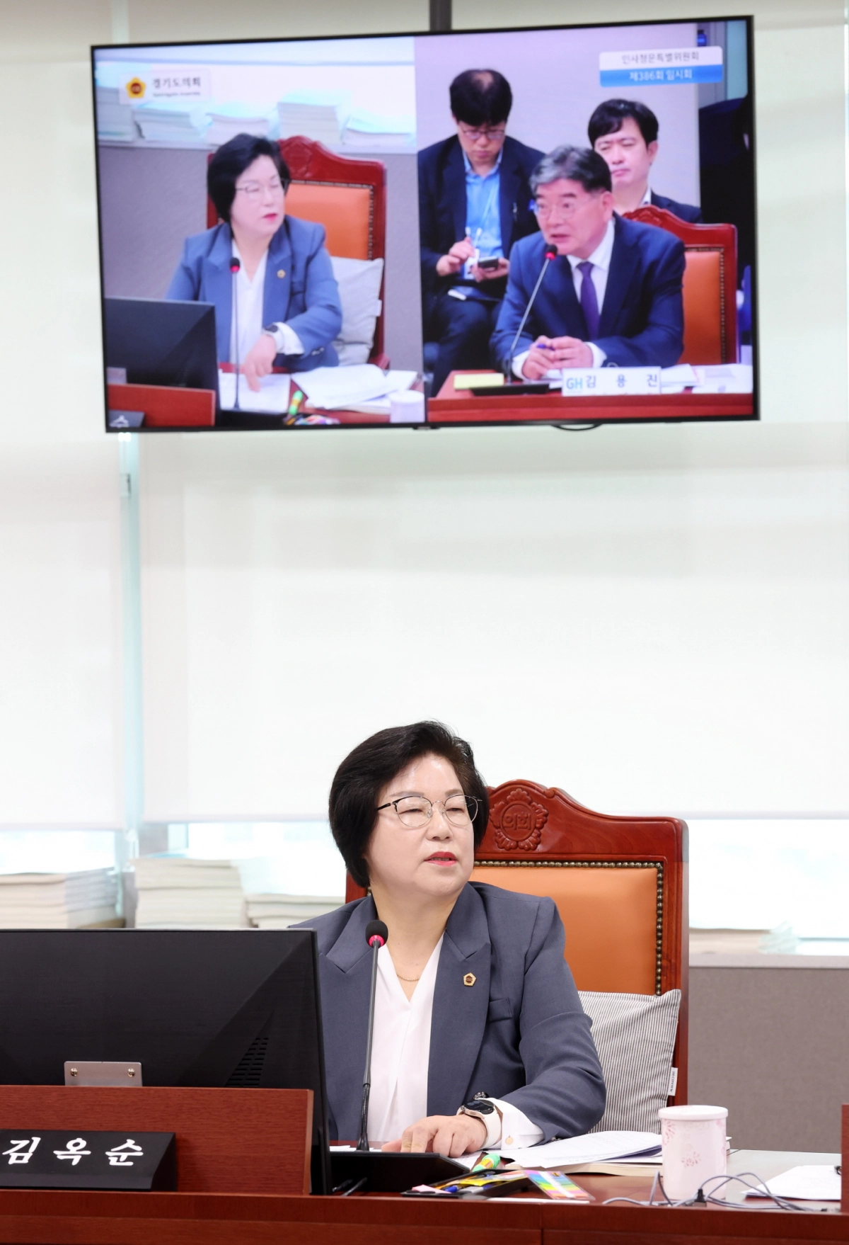 김옥순 의원(도시환경위원회). 12일 GH 사장 후보자 인사청문회에서 부채 증가에 따른 재무건전성 악화 문제 지적, 재무 건전성 확보·공공성 강화 촉구. (사진=경기도의회)