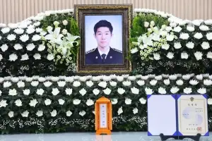 중국 측, 故이재석 경사 영결식 참석…“희생 정신 높이 평가”
