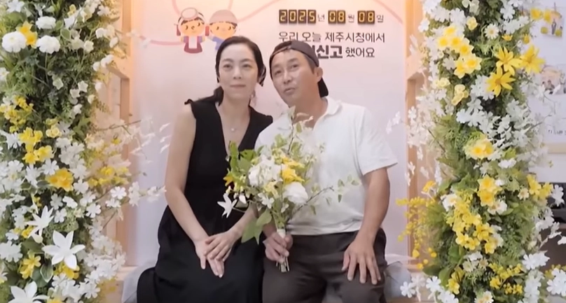 개그맨 김병만(오른쪽)과 아내 현은재씨. 유튜브 채널 ‘TV조선 조이’ 캡처