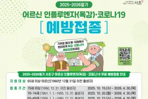 서초, 오늘부터 독감 무료 예방접종