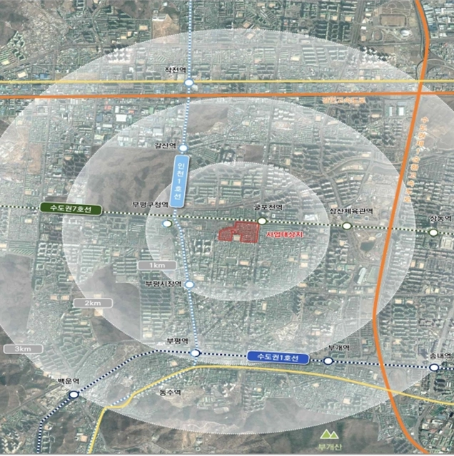 인천 부평구 부평동 도심 공공주택 복합사업 예정지. 인천시 제공