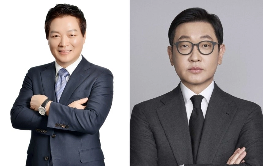 사장으로 승진한 박주형 신세계백화점 대표(왼쪽)와 문성욱 시그나이트 대표. 신세계그룹 제공