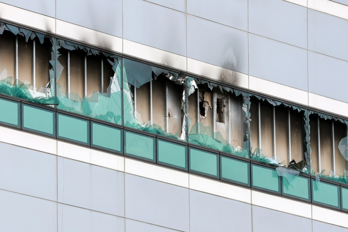 국가정보자원관리원 화재 흔적