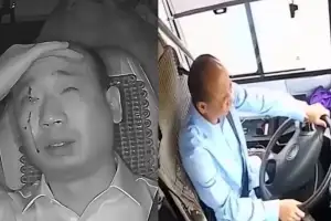 유리 파편에 눈 다쳐도 운전대 안 놨다…승객 16명 지킨 中 버스기사