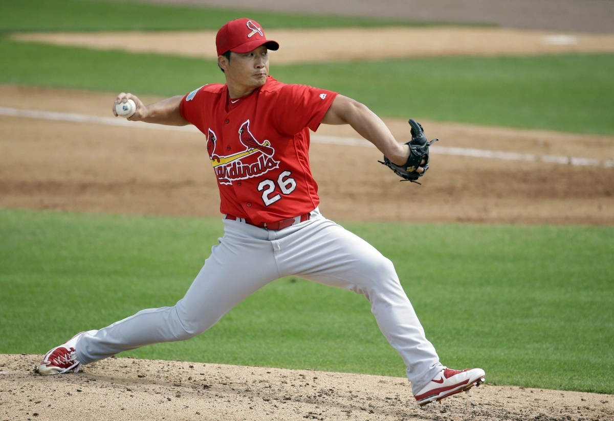 미국프로야구 메이저리그(MLB) 세인트루이스 카디널스 시절 역투하고 있는 오승환. AP 연합뉴스