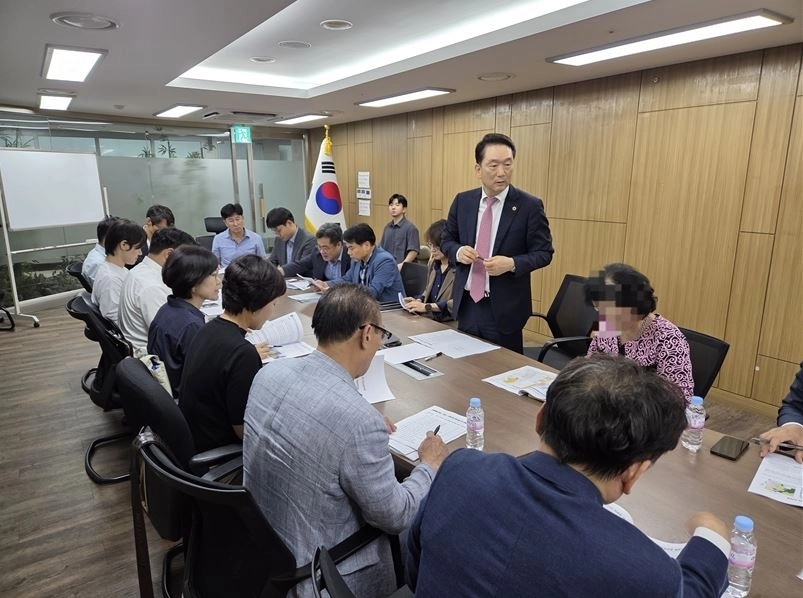 지난 9월 30일 ‘제5차 시의회·시·구 합동점검회의’를 개최한 김태수 위원장