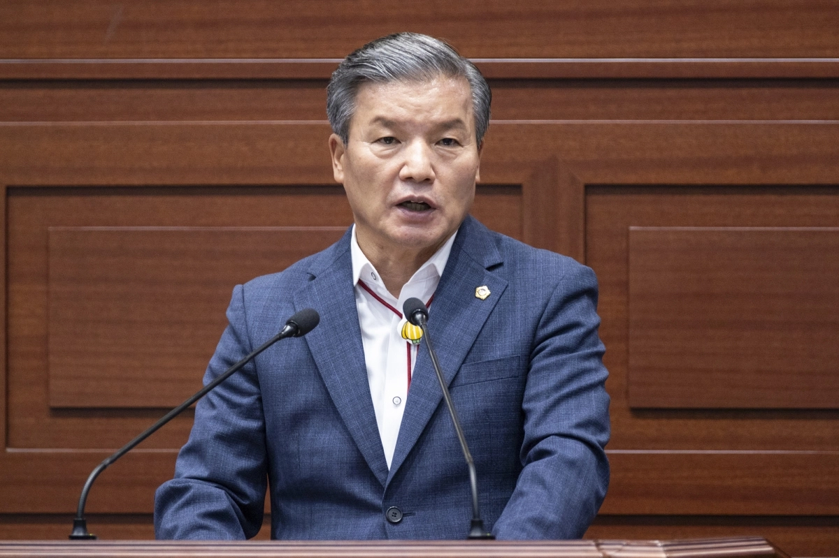 2일 열린 제358회 임시회 제2차 본회의에서 5분 자유발언을 하는 정영길 의원. 경북도의회 제공