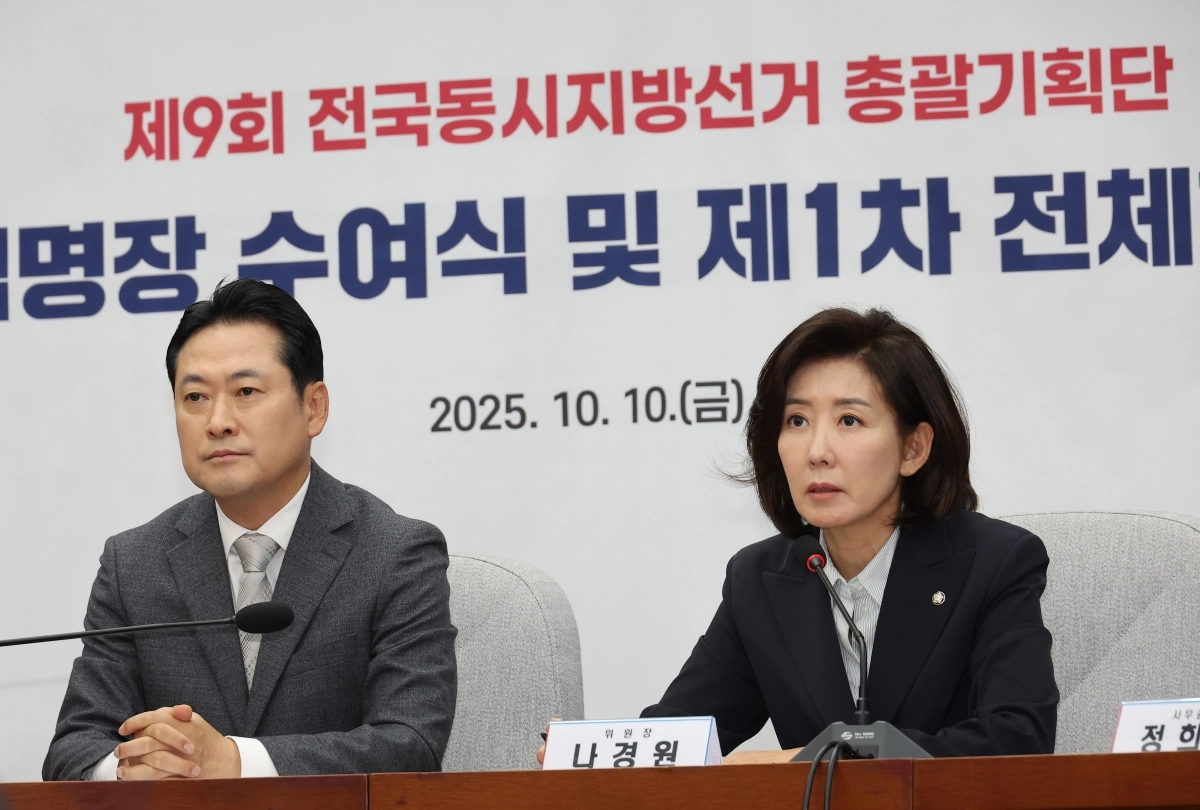 발언하는 나경원 위원장