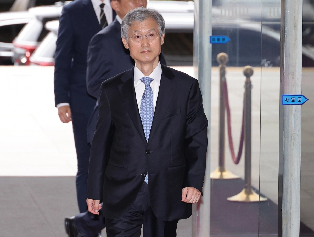 국정감사 출석 위해 국회 들어서는 조희대 대법원장