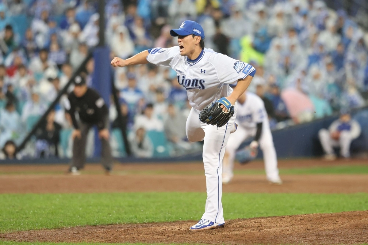 삼성 라이온즈 마무리 투수 김재윤. 삼성 라이온즈 제공