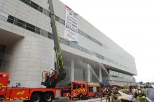 헬기부터 드론까지… 강남, 전기차 화재 대응 훈련