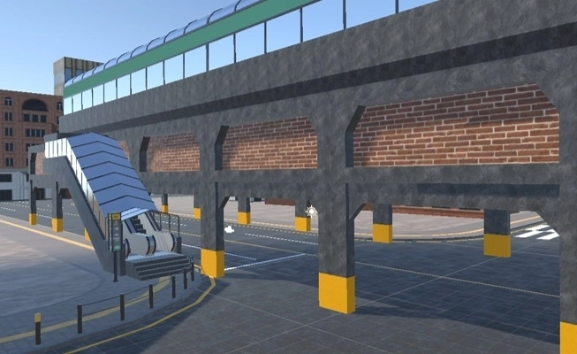 ‘인파 밀집 사고 대응 가상현실(VR) 교육’ 콘텐츠 화면 속 성수역 모습. 성동구 제공