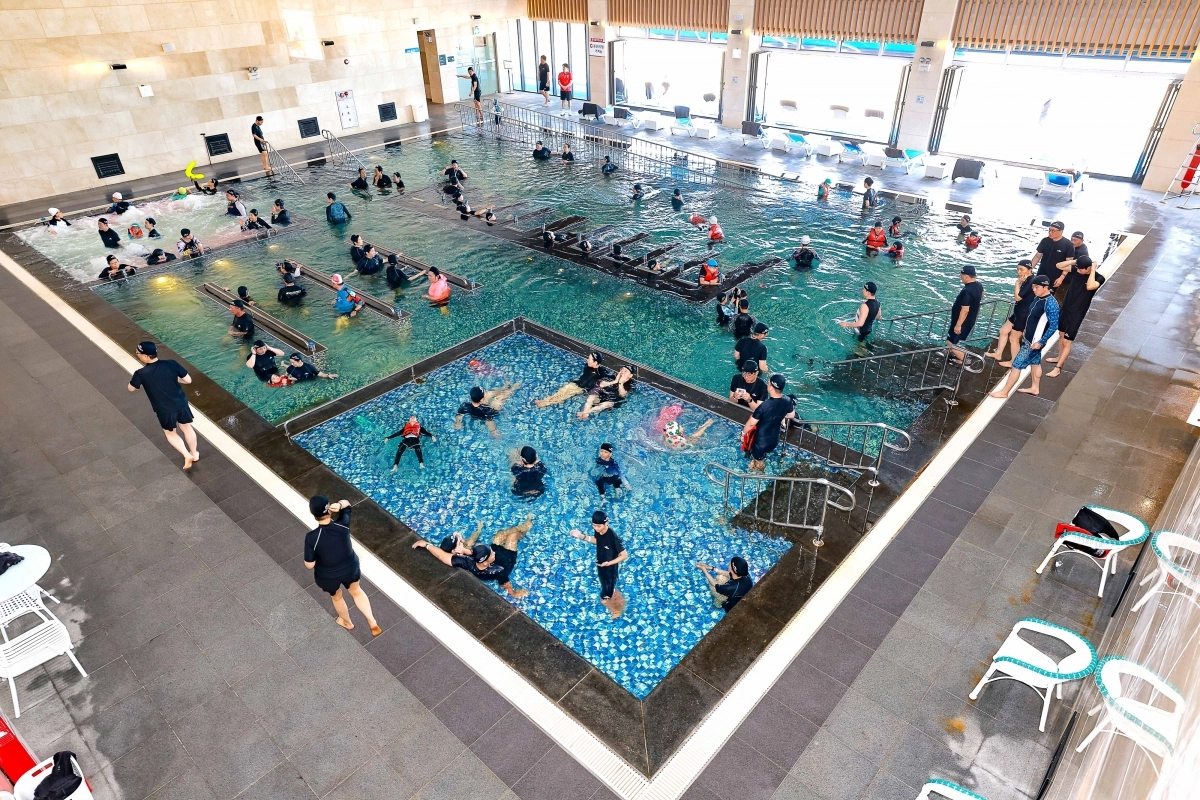 완도해양치유센터 1층 딸라소풀 전경.
