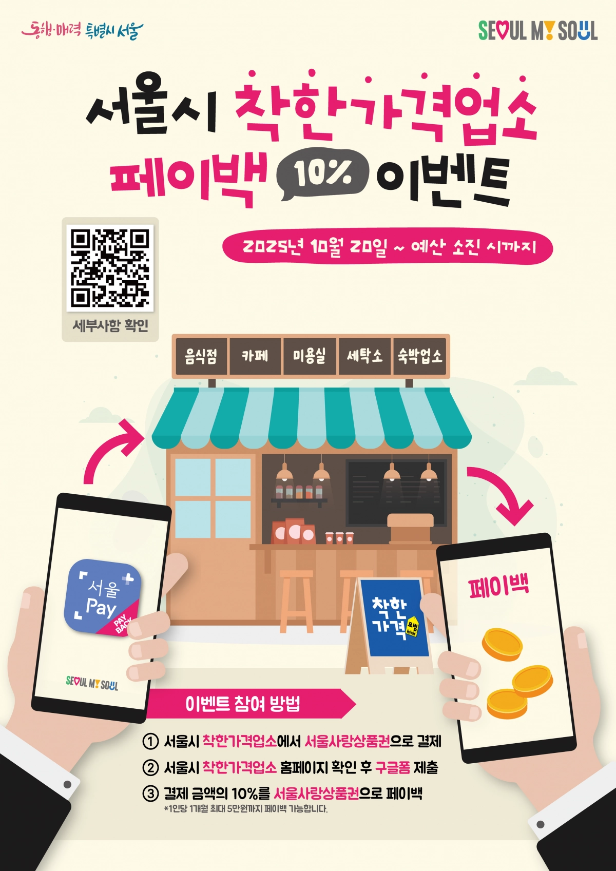 서울시 ‘착한가격업소’ 10% 페이백 이벤트
